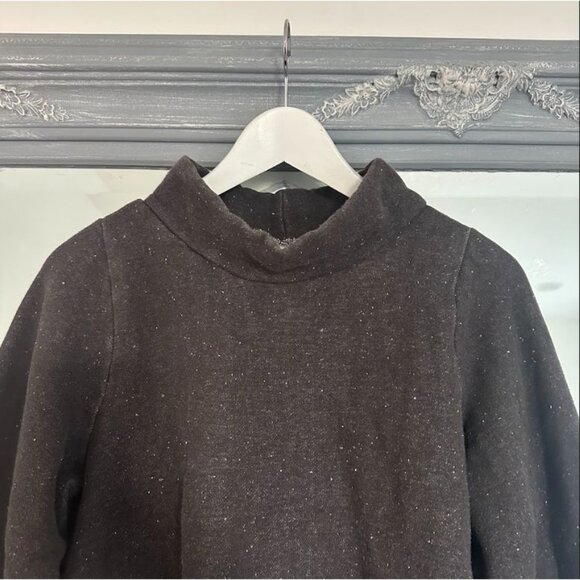 Madewell Betterterry Relaxed Turtleneck Sweatshirt in Heather Donegal Charcoal M - Picture 7 of 11